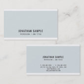 プロフェッショナルスタイリッシュブルーミニマルモダンリストプレーン 名刺 (正面/裏面)