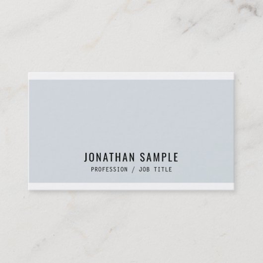 プロフェッショナルスタイリッシュブルーミニマルモダンリストプレーン 名刺 (正面)