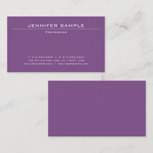 プロフェッショナルスタイリッシュプミニマルライモダンン 名刺 (正面/裏面)