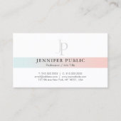 プロフェッショナルスタイリッシュプレーンモダンモノグラムトレンディー 名刺 (正面)