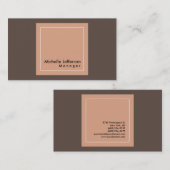 プロフェッショナルスタイリッシュマネージャーのミニマル 名刺 (正面/裏面)