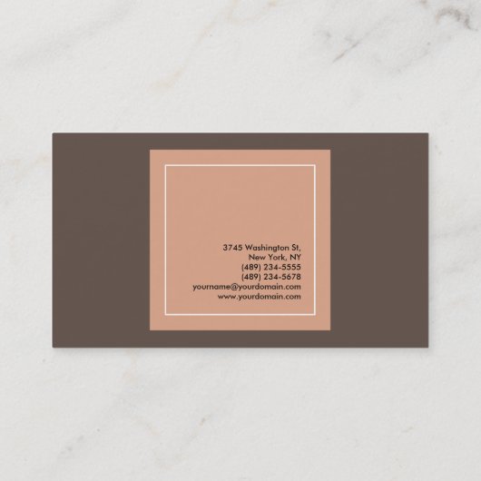 プロフェッショナルスタイリッシュマネージャーのミニマル 名刺 (裏面)