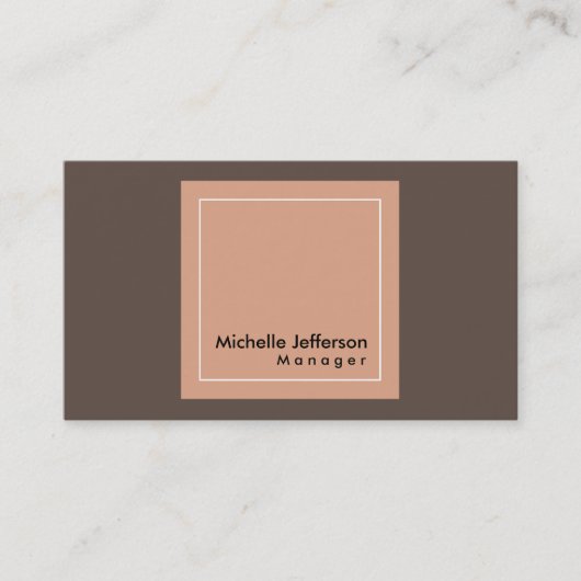 プロフェッショナルスタイリッシュマネージャーのミニマル 名刺 (正面)