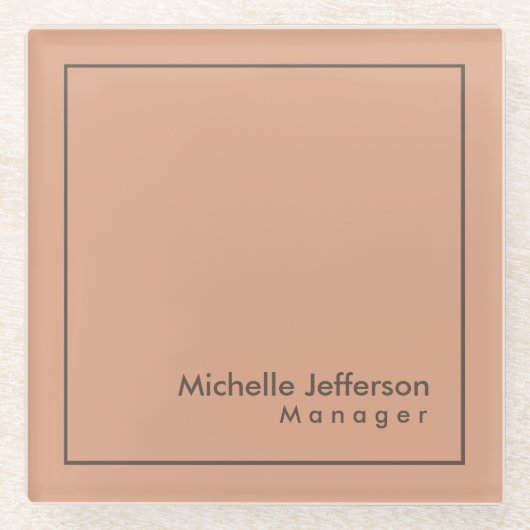 プロフェッショナルスタイリッシュミニマル ガラスコースター (正面)