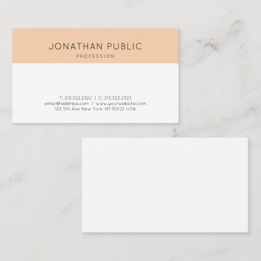 プロフェッショナルスタイリッシュモダンミニマル 名刺 (正面/裏面)