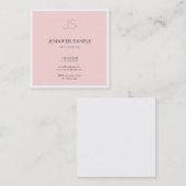 プロフェッショナルスタイリッシュモノグラムお洒落デザインラグジュアリー スクエア名刺 (正面/裏面)