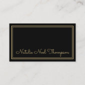 プロフェッショナルスタイリッシュモノグラムスクリプト名金ゴールド 名刺 (正面)