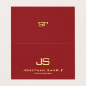 プロフェッショナルスタイリッシュモノグラムテントフォルモダンド 名刺 (外部フラット)