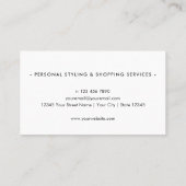 プロフェッショナルスタイリッシュ千鳥格子の白黒 名刺 (裏面)