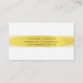 プロフェッショナルスタイリッシュ書道金ゴールドデザイン平野 名刺 (裏面)