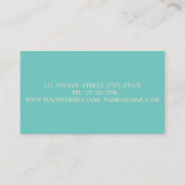 プロフェッショナルスタイリッシュ金ゴールドドットロータスミントグリーン 名刺 (裏面)