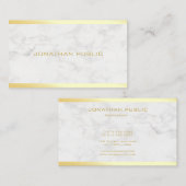 プロフェッショナルスタイリッシュ金ゴールド文字テンプレート 名刺 (正面/裏面)