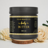 プロフェッショナルスタイルのブラック金ゴールド体バターのラベル。 ラベル