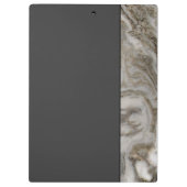 プロフェッショナルスタイル大理石と名前の付いた黒 クリップボード (裏面)