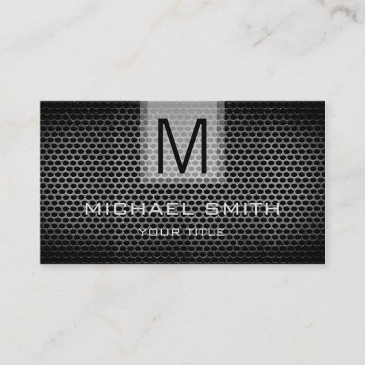 プロフェッショナルステンレス鋼モノグラム#3 名刺 (正面)