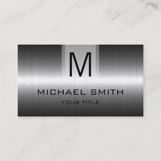 プロフェッショナルステンレス鋼モノグラム#5 名刺 (正面)