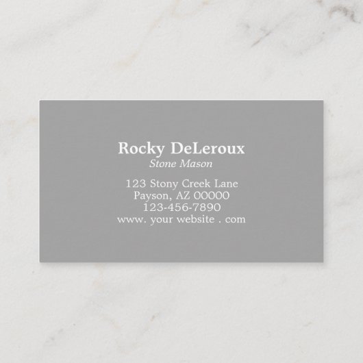 プロフェッショナルストネマソンブ素朴リック 名刺 (裏面)