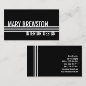 プロフェッショナルストライプズのビジネスお洒落カード 名刺 (正面/裏面)