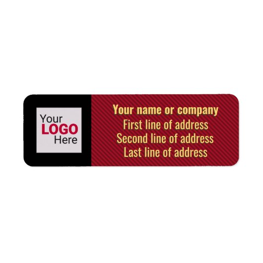 プロフェッショナルストライプ対角線:赤、黒、および金ゴールド ラベル (正面)