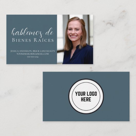 プロフェッショナルスペインのブルー実在エテート 名刺 (正面/裏面)