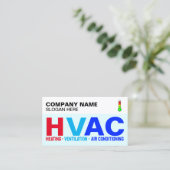 プロフェッショナルスペシャリストモダン（ロゴ） HVAC 名刺 (スタンド正面)