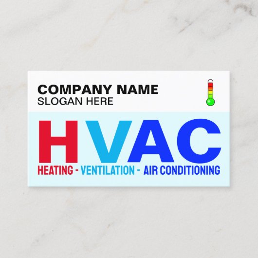 プロフェッショナルスペシャリストモダン（ロゴ） HVAC 名刺 (正面)