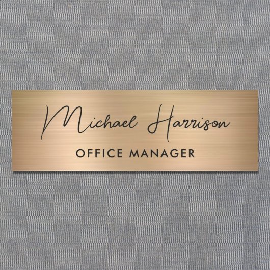 プロフェッショナルスモダンクリプト金ゴールド 名札