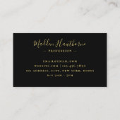 プロフェッショナルスモダンクリプト黒金ゴールドモノグラム 名刺 (裏面)