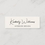 プロフェッショナルスモダンクリプトQRコードクリーム スキニー名刺 (正面)