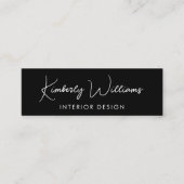 プロフェッショナルスモダンクリプトQRコードブラック スキニー名刺 (正面)