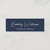 プロフェッショナルスモダンクリプトQRコードブルー スキニー名刺 (正面)