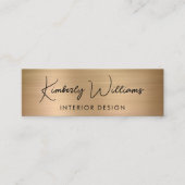 プロフェッショナルスモダンクリプトQRコード金ゴールド スキニー名刺 (正面)