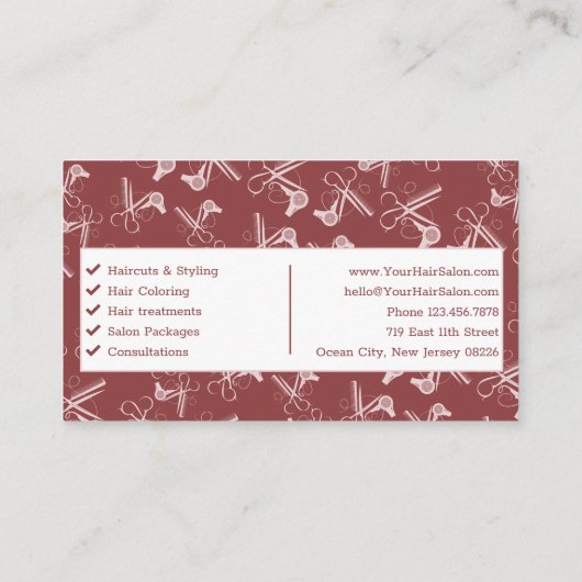 プロフェッショナルスモーキトパス&ピンクヘアサロン 名刺 (裏面)