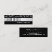 プロフェッショナルスリムラインブラック名刺 スキニー名刺 (正面/裏面)