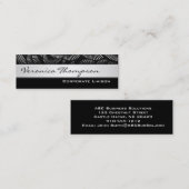 プロフェッショナルスリムラインブラック名刺 スキニー名刺 (正面/裏面)