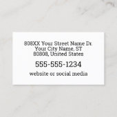 プロフェッショナルセキュリティガードの写真ID 名刺 (裏面)