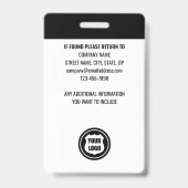 プロフェッショナルセキュリティガードオフィサーIDフォトレッド バッジ (Back)