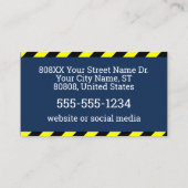 プロフェッショナルセキュリティガードフォトIDの注意 名刺 (裏面)