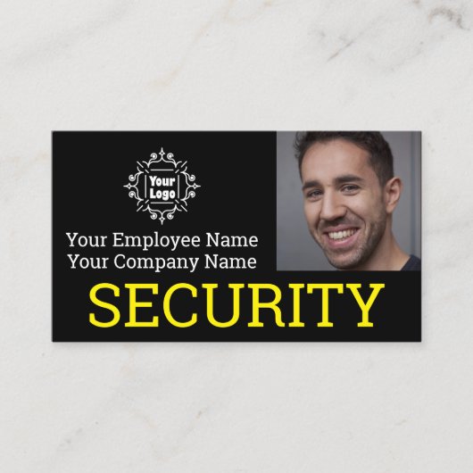 プロフェッショナルセキュリティガードフォトID(黒) 名刺 (正面)