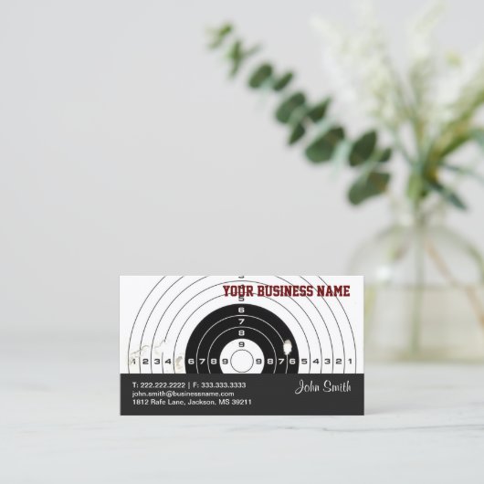 プロフェッショナルセキュリティボディガードガンのディーラー 名刺 (スタンド正面)