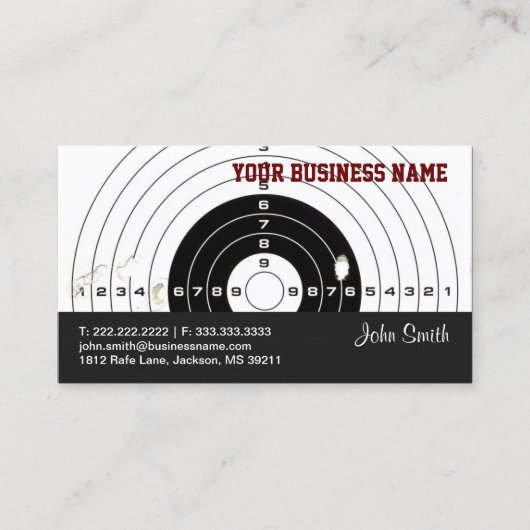 プロフェッショナルセキュリティボディガードガンのディーラー 名刺 (正面)