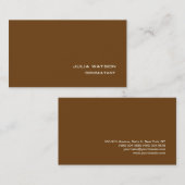 プロフェッショナルセピアブラウンモダントレンディースタイル 名刺 (正面/裏面)