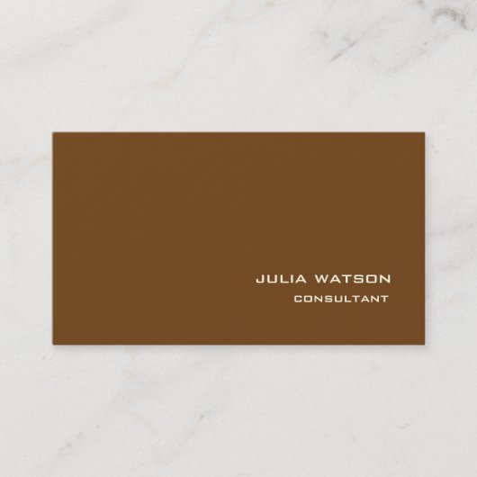 プロフェッショナルセピアブラウンモダントレンディースタイル 名刺 (正面)