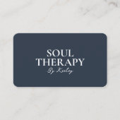 プロフェッショナルセラピストチャコールブルーモダン 名刺 (正面)