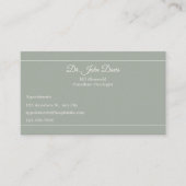 プロフェッショナルセージグリーンベージュミニマルトレンディー 名刺 (正面)