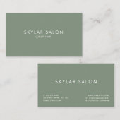 プロフェッショナルセージグリーンミニマリスト 名刺 (正面/裏面)