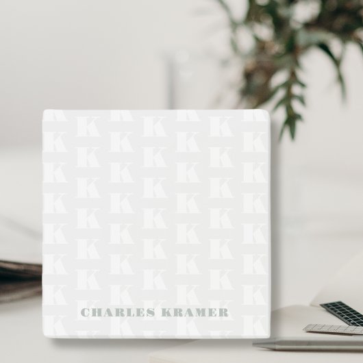 プロフェッショナルセージグリーンモノグラムイニシャルレター ポストイット