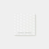 プロフェッショナルセージグリーンモノグラムイニシャルレター ポストイット (正面)