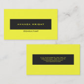 プロフェッショナルソフトパステルイエローミニマモダンリスト 名刺 (正面/裏面)