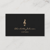 プロフェッショナルソプラノ金ゴールドトレブルクレフ、 音符記号歌手 名刺 (正面)